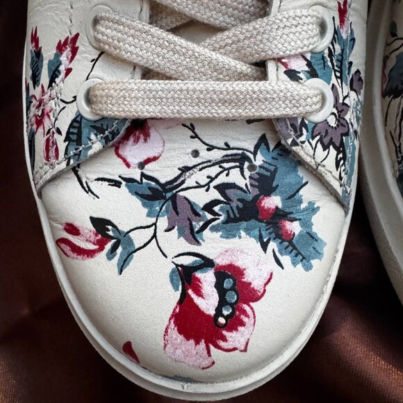 Tory Burch Limited Edition Women’s Leather Sneakers in Floral Print - Size 6.5. - Picture 3 of 8